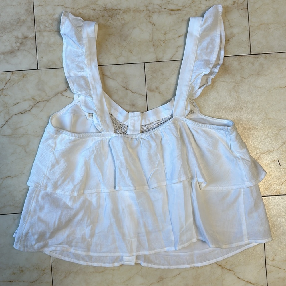 Flutter-Sleeve Button-Up Blouse - image 7